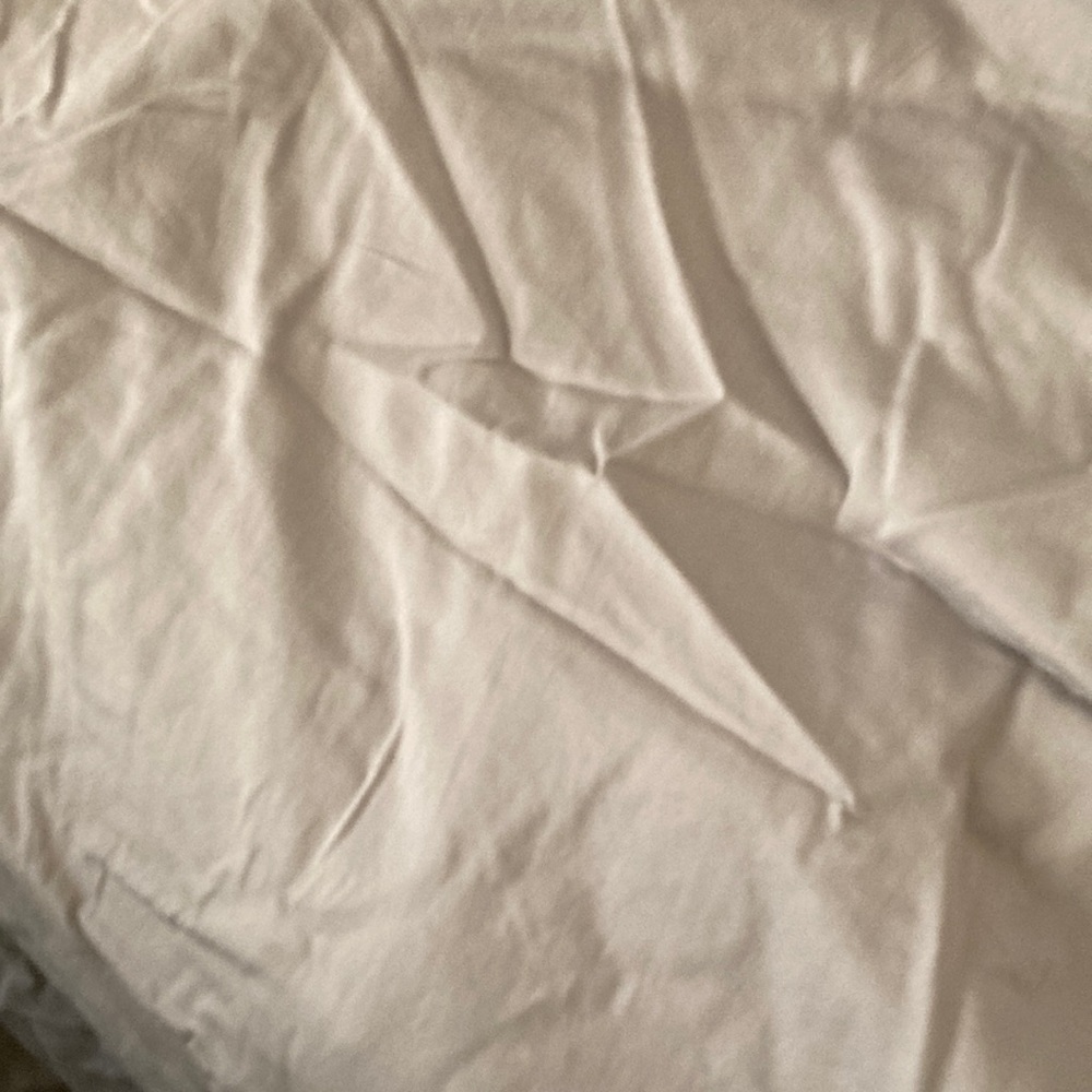 Pottery Barn duvet. Size: queen light gray.
